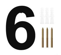 Números de casa flotantes modernos de 8 pulgadas, letrero grande de sombra negra, para puerta de garaje al aire libre, fácil visibilidad, para hogares de negocios, material ABS (6)