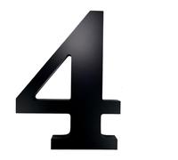 Números De Casa Flotantes Negros Grandes, Placas Dirección Impermeables for Exteriores, Puerta, Garaje, 12 Pulgadas, 1 Ud(No. 4)