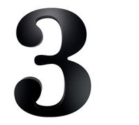 Números De Casa Flotantes Negros Grandes, Placas Dirección Impermeables for Exteriores, Puerta, Garaje, 12 Pulgadas, 1 Ud(No. 3)