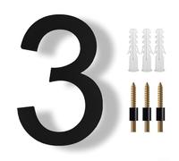 Números de casa flotantes para exteriores de 8 pulgadas para puerta de garaje para letrero de dirección en pared, ladrillo, hormigón, granja (3)