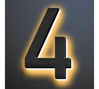 Números de Casa Iluminados 12 Pulgadas Para Exterior Señales de Dirección de Casa LED Retroiluminadas Luces de Dirección LED Para Casa Señal de Número de Casa Iluminada Para Exteriores