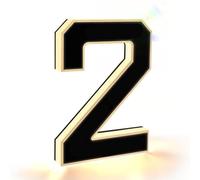 Números de casa iluminados para exterior, señal de dirección LED impermeable de 2,66 pulgadas, para hogar, garaje, tienda y patio 2