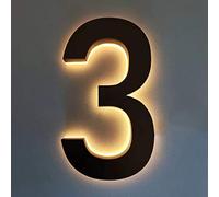 Números de Casa LED Iluminados 14" Para Exterior Letreros de Dirección LED Retroiluminados Para Hogar Luces de Dirección LED Para Casa Letrero Número de Casa Iluminado Para Exteriores