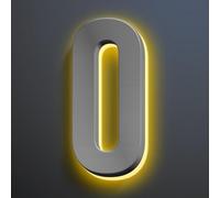 Números De Casa LED Retroiluminados, Acero Inoxidable Pulido A Mano Para Señales De Dirección De Casa, Número De Dirección De Casa Moderno Iluminado Para Tienda De Patio Exterior, Gris