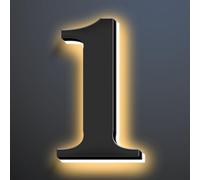 Números de Casa LED Retroiluminados Para Exteriores 10", Números de Dirección de Casa Iluminados Metal Grandes, Números de Casa Iluminados Modernos, Letreros de Casa Acero Inoxidable Con Luces