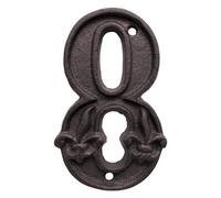 Números de casa modernos - Fuera de gran número, puerta de hierro Buzón - Números de casa | Fácil de montar, resistencia a la corrosión impermeable para la dirección de la casa exterior, puerta de