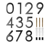 Números de casa negros, 152 mm flotantes acrílicos, números de pared de buzón 3D inoxidables, modernos y decorativos para exteriores, números de dirección de casa elegantes para el hogar,