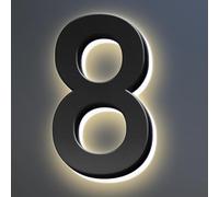 Números De Casa, Números De Dirección LED Retroiluminados, Números De Casa Iluminados Modernos, Números De Casa Iluminados Para Exteriores. (8,10 pulgadas/250 mm)