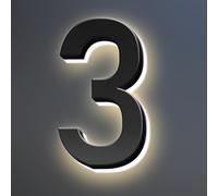 Números De Casa, Números De Dirección LED Retroiluminados, Números De Casa Iluminados Modernos, Números De Casa Iluminados Para Exteriores. (3,12 pulgadas/300 mm)