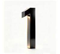 Números De Casa, Números De Dirección LED Retroiluminados, Números De Casa Iluminados Modernos, Números De Casa Iluminados Para Exteriores. (1,10 pulgadas/250 mm)