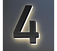 Números De Casa, Números De Dirección LED Retroiluminados, Números De Casa Iluminados Modernos, Números De Casa Iluminados Para Exteriores. (4,20 pulgadas/500 mm)