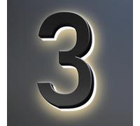 Números De Casa, Números De Dirección LED Retroiluminados, Números De Casa Iluminados Modernos, Números De Casa Iluminados Para Exteriores. (3,20 pulgadas/500 mm)