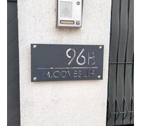 Números de casa personalizados, números de dirección familiar personalizados para casa, letreros de dirección personalizados para casas, letrero de número de casa para casa (15 x 28 cm)