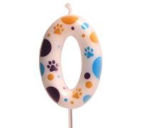Números de cumpleaños con patas de perro número 0-9 decoración PAWS impresión fiesta cumpleaños suministros azul dog poe