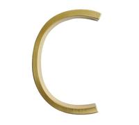 Números De Dirección Doméstica De La Puerta De Latón Flotante De 127 Mm De Oro De Las Puertas De Latón Satinadas, para Casa Placas De Signos De Exterior Digital De 5 Pulgadas(C)