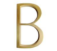 Números De Dirección Doméstica De La Puerta De Latón Flotante De 127 Mm De Oro De Las Puertas De Latón Satinadas, para Casa Placas De Signos De Exterior Digital De 5 Pulgadas(B)