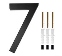 Números de dirección flotantes 3D, letreros de números de casa de 5 pulgadas, placas modernas de números de calle, números de puerta impermeables, números de casa de sombra para buzón de construcción