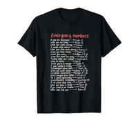 Números de Emergencia versículos de la Biblia Call Upon Me In Time of Need Camiseta
