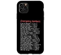 Números de Emergencia versículos de la Biblia Call Upon Me In Time of Need Carcasa para iPhone 11 Pro MAX