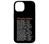 Números de Emergencia versículos de la Biblia Call Upon Me In Time of Need Carcasa para iPhone 14