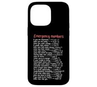 Números de Emergencia versículos de la Biblia Call Upon Me In Time of Need Carcasa para iPhone 14 Pro MAX