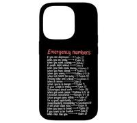 Números de Emergencia versículos de la Biblia Call Upon Me In Time of Need Carcasa para iPhone 14 Pro