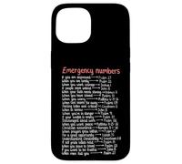 Números de Emergencia versículos de la Biblia Call Upon Me In Time of Need Carcasa para iPhone 15