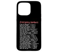 Números de Emergencia versículos de la Biblia Call Upon Me In Time of Need Carcasa para iPhone 15 Pro MAX