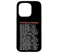 Números de Emergencia versículos de la Biblia Call Upon Me In Time of Need Carcasa para iPhone 15 Pro
