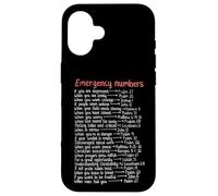Números de Emergencia versículos de la Biblia Call Upon Me In Time of Need Carcasa para iPhone 16