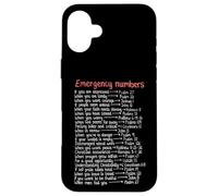 Números de Emergencia versículos de la Biblia Call Upon Me In Time of Need Carcasa para iPhone 16 Plus