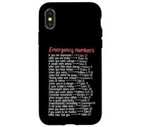 Números de Emergencia versículos de la Biblia Call Upon Me In Time of Need Carcasa para iPhone X/XS