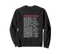Números de Emergencia versículos de la Biblia Call Upon Me In Time of Need Sudadera