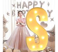 Números de Letras de Neón Grandes, Letreros de Letras Gigantes, Marcos de Globos de Mosaico for Bautizos de Bebés, Propuestas de Matrimonio, Ceremonias de Graduación y Decoraciones de Cumpleaños.(S,10