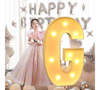 Números de Letras de Neón Grandes, Letreros de Letras Gigantes, Marcos de Globos de Mosaico for Bautizos de Bebés, Propuestas de Matrimonio, Ceremonias de Graduación y Decoraciones de Cumpleaños.(G,12