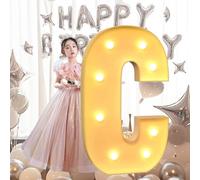 Números de Letras de Neón Grandes, Letreros de Letras Gigantes, Marcos de Globos de Mosaico for Bautizos de Bebés, Propuestas de Matrimonio, Ceremonias de Graduación y Decoraciones de Cumpleaños.(C,70