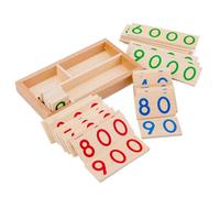 Números de Madera - Madera 18x10x2.5cm | 1-9000 Digital | Juego de Habilidades de Aritmética - Para Preescolares Kindergarten Enseñanza en Casa Aula Sala de Juegos Viaje