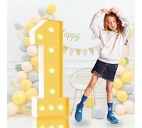 Números de marquesina de 2 pies,(60CM),números gigantes iluminados para fiestas, números grandes con luces, número grande con luz LED, decoraciones de fiesta de cumpleaños,números de cartón