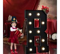 Números De Marquesina Gigantes Con Purpurina, Letras Iluminadas Negras, Mosaico De Luces LED For Bar, Graduación, Cumpleaños, Aniversario, Boda, Decoración De Fiesta De Navidad(Letter R,4ft)