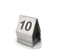 BLUVLY Números De Mesa 1-10 Restaurante, Números De Mesa Estilo Tienda De Campaña De Acero Inoxidable 1-10/25/50/100 Restaurante Placa De Número Digital Número De Mesa Apilable (Size : 1 to 10)