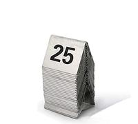 Números De Mesa 1-25/50, Tarjetas De Número De La Tabla De Acero Inoxidable, Restaurante Cafe Bar Asiento Tienda De Campaña Números De Mesa De Doble Cara, Número De Mesa De Boda TRABACIONES EMPLIBLE