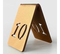 Números de mesa acrílicos, doble cara con partículas doradas, tarjetas elegantes para ocasiones especiales, bodas y eventos