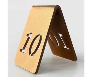 Números de mesa acrílicos, doble cara con partículas doradas, tarjetas elegantes para ocasiones especiales, bodas y eventos