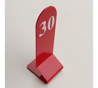 Números de mesa acrílicos para bodas, El número de acrílico echado a un lado doble la tabla coloca multicolor for casarse el banquete del hotel restaurante(Red,46042)