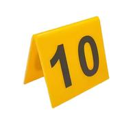 Números de mesa de acrílico, Carpas de doble cara 1-100(Yellow,31~40)