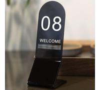 Números de mesa de acrílico, Carpas numeradas de doble cara(Black,31-40)