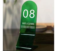 Números de mesa de acrílico, Carpas numeradas de doble cara(Green,31-40)