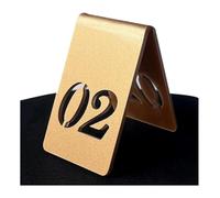 Números de mesa de acrílico, Juego de números mesa acrílicos doble cara grabados con láser en oro(31-35,4 * 6.5cm)