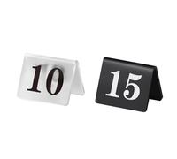 Números de mesa de acrílico, La tabla echada a un lado doble de acrílico de la tienda numera 1-50 multicolor for las fiestas de bodas(Black,1-20)
