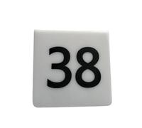 Números de mesa de acrílico, Números de mesa acrílicos 1-70 blanco y negro doble cara(White,31~40)